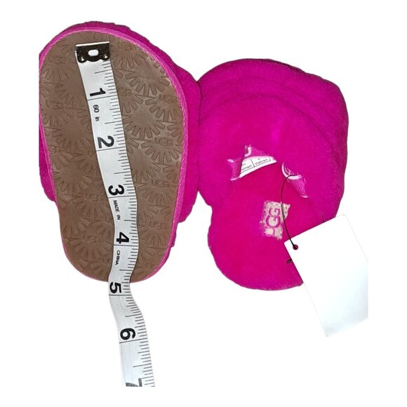 UGG Baby Fluff Yeah Slide Slippers Sandals Pink Size M 12–18 Month NEW Princess - Picture 5 of 6